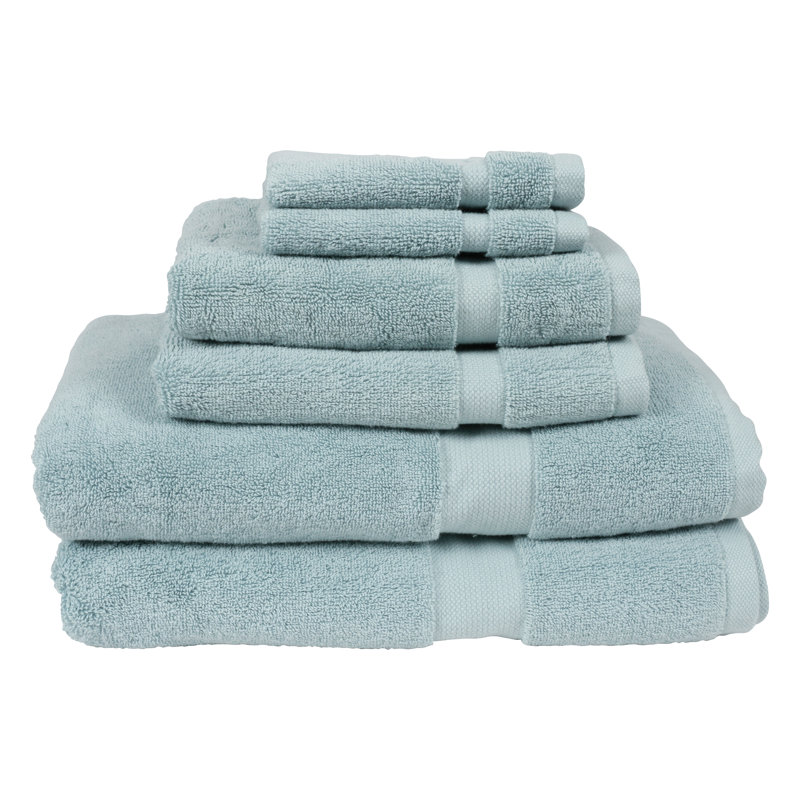 Ensemble de serviettes en coton 6 pièces Canopy Lane, Bleu sarcelle