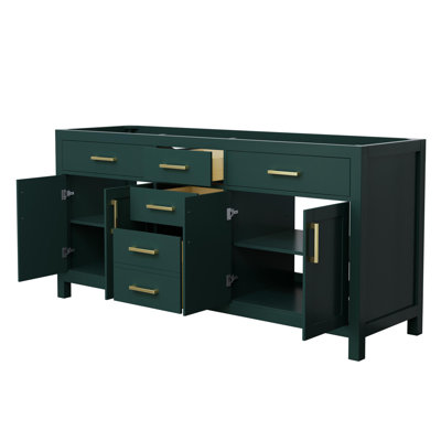 Beckett 71" Freestanding Double Bathroom Vanity Base Only