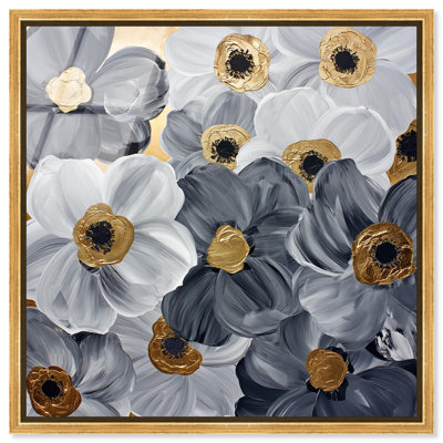«Fields and Fields», art mural en verre acrylique à haute brillance encadré par Art Remedy, cadre doré, 24 x 24