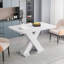 Table de salle à manger extensible moderne avec base en forme de X-1838783919
