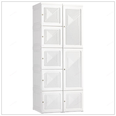 Portable Folding Wardrobe with Multiple Compartments and Smart Design for Efficient Storage and Organization