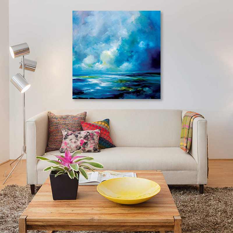 Blue Velvet by J.A Art - Wrapped Canvas Painting, 66.04 cm H x 66.04 cm W x 1.91 cm D
