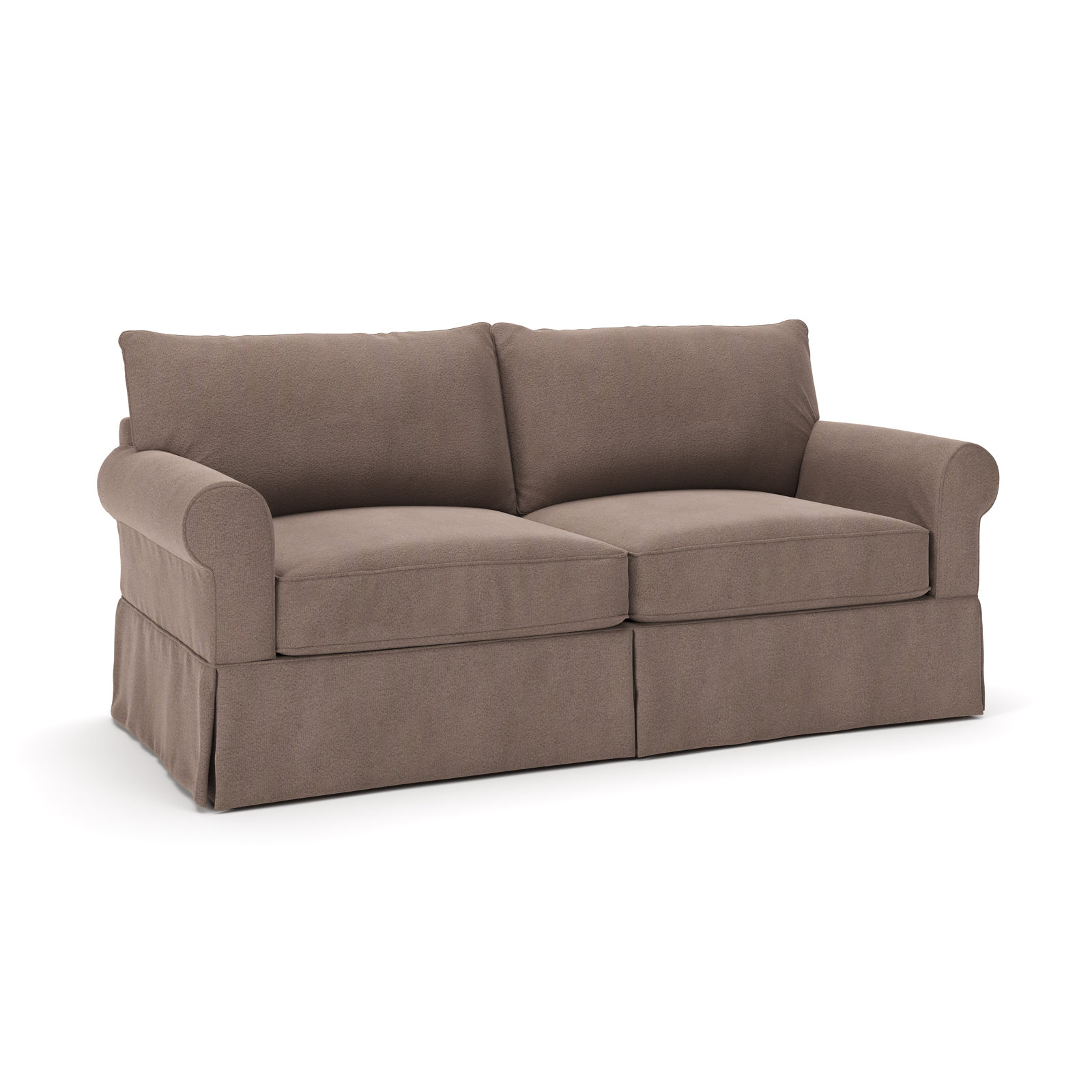 Amari 83" Cotton Sofa, Bella Cocoa Performance Velvet