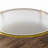 Modern Round Walnut 2-Tiered Coffee Table With Glass Top And Gold Base For Living Room, 29.9"
