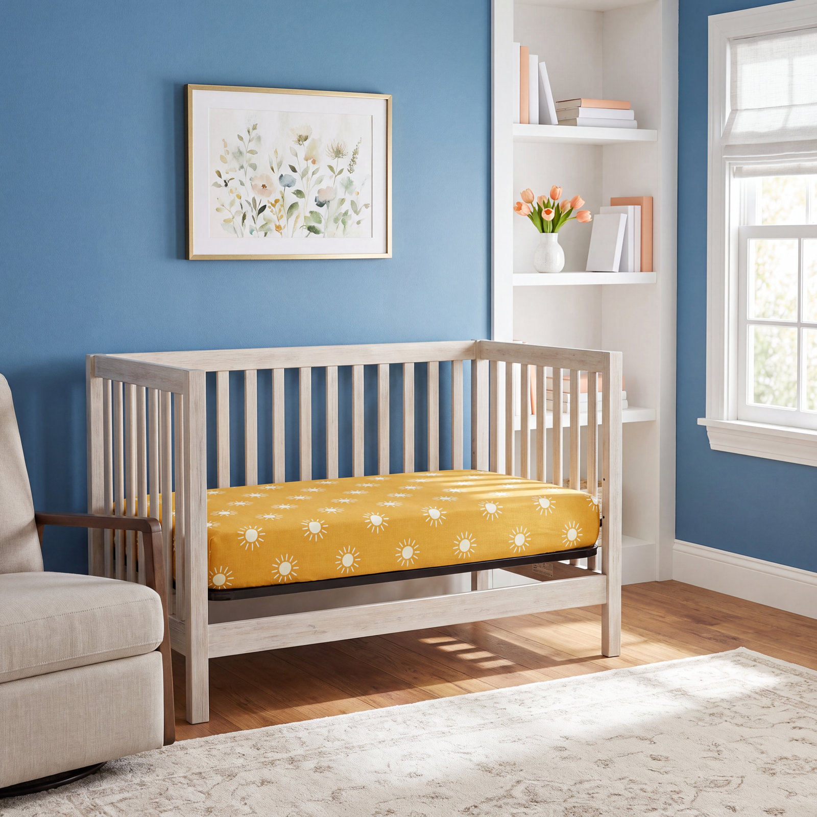 Golden Hour Muslin Mini Crib Sheet