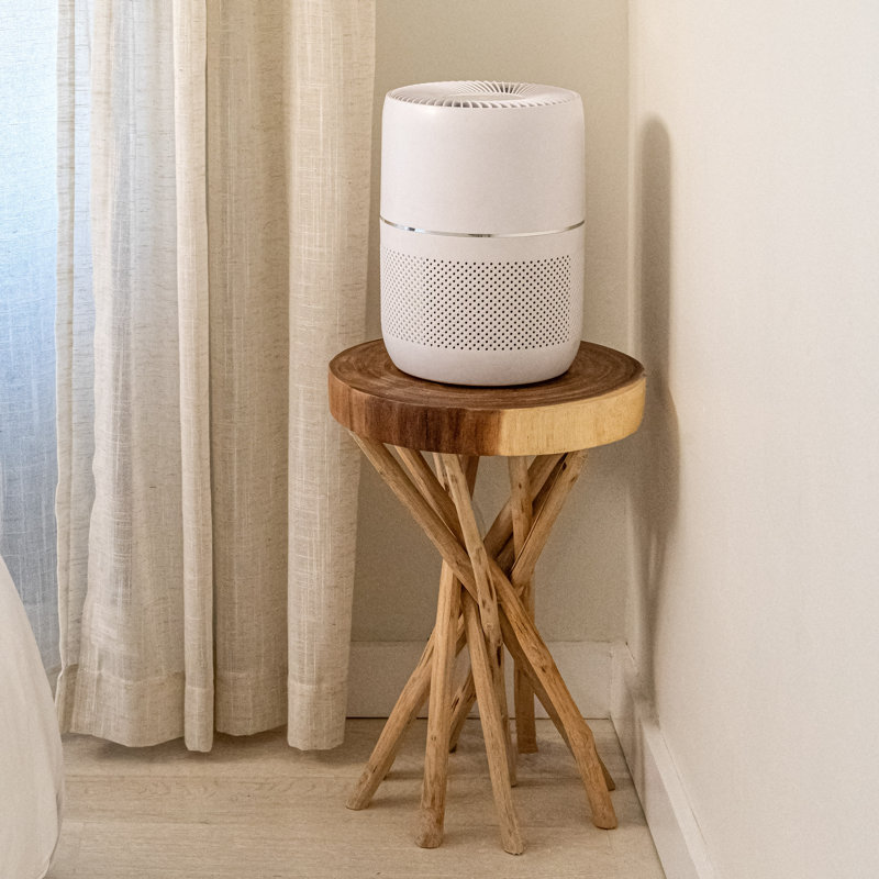 Oval White H13 HEPA Smart Desk Air Purifier