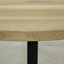 Abi Oak Round Solid Wood Top Metal Base Dining Table-1672936807-1672936801