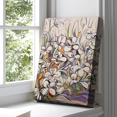 Floral sur toile tendue avec châssis CCXLIV - prêt à être accroché