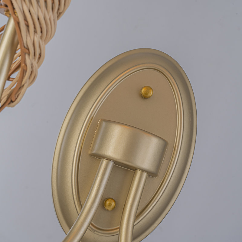 Dena 2-light Coastal Natural Rattan Armed Sconce
