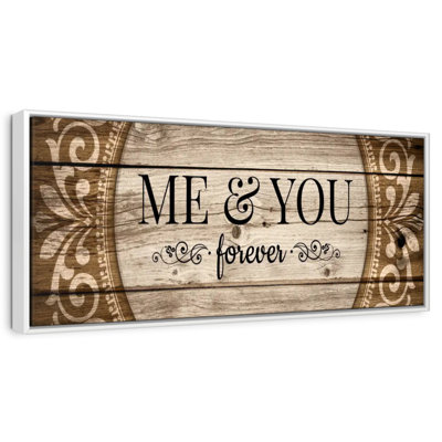 Me And You Forever Love Typography Wall Sign