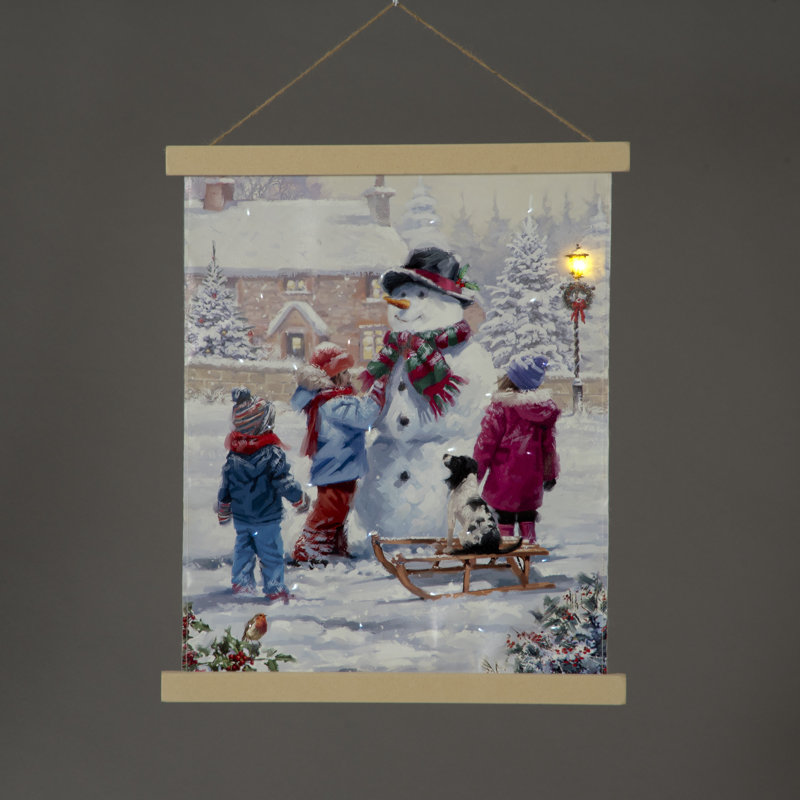 Snowman - No Frame Print on Canvas