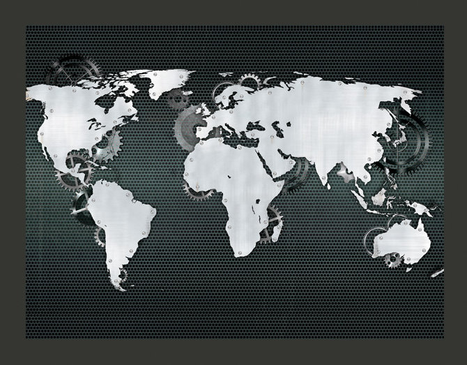 Mechanical World Wallpaper, 231cm L x 300cm W