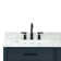 Tidworth 42'' Solid Wood Single Bathroom Vanity with 1.5'' Carrara Marble Top, Left Offset Rectangular Sink