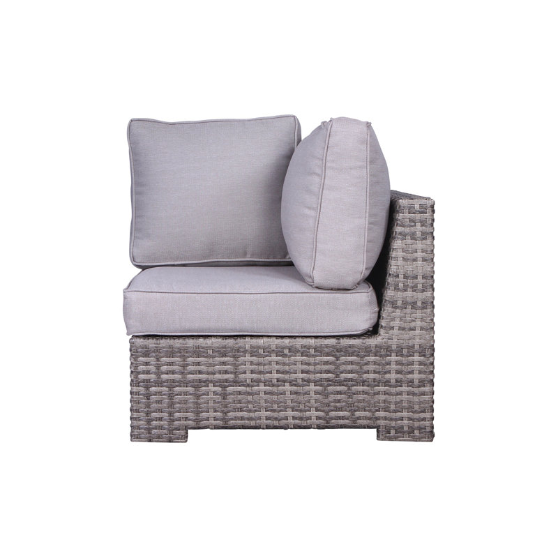 Caron Wicker Fully Assembled 6 - Person Seating Group with Cushions