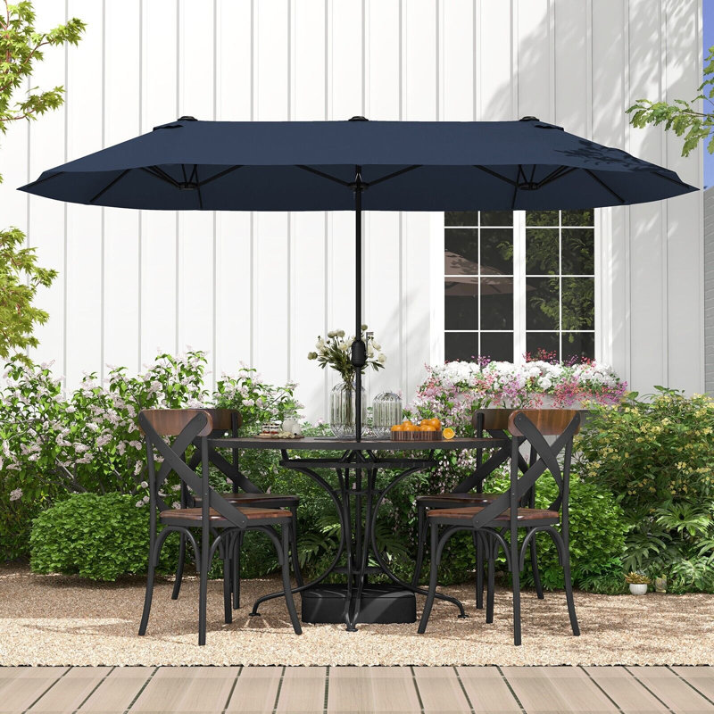 Chaneta 157.48cm Balcony Parasol, Navy