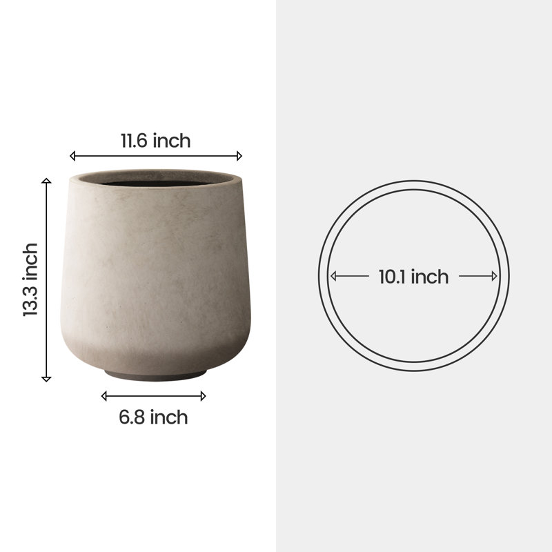 Laihla Pot Planter, Brown, 13.4" H x 13" W x 13" D