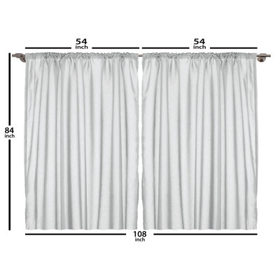 Ambesonne Curtains 2 Panel Set, Misty Lake Scenery Dark Woods Emerald Pale Green Amber -  p_sd1080_108x84