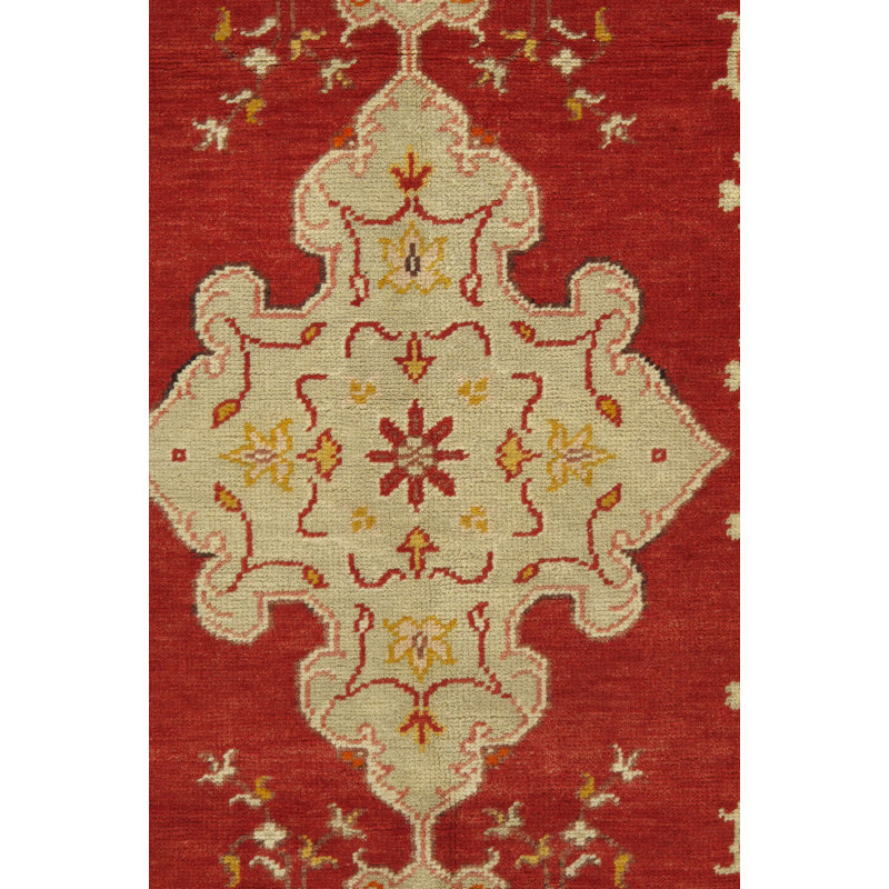 Vintage One-of-a-Kind 3'2" x 6'6" 1940s Runner Wool Area Rug in