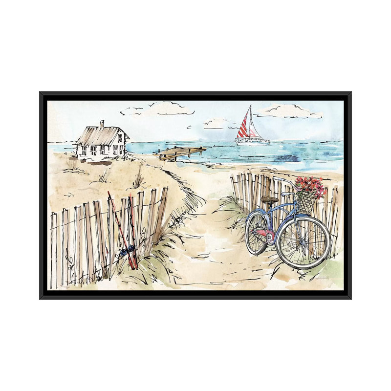 « côtier catch v », reproduction d’impression sur toile tendue, H 18 po x l 26 po x P 1,5 po, Toile avec cadre noir