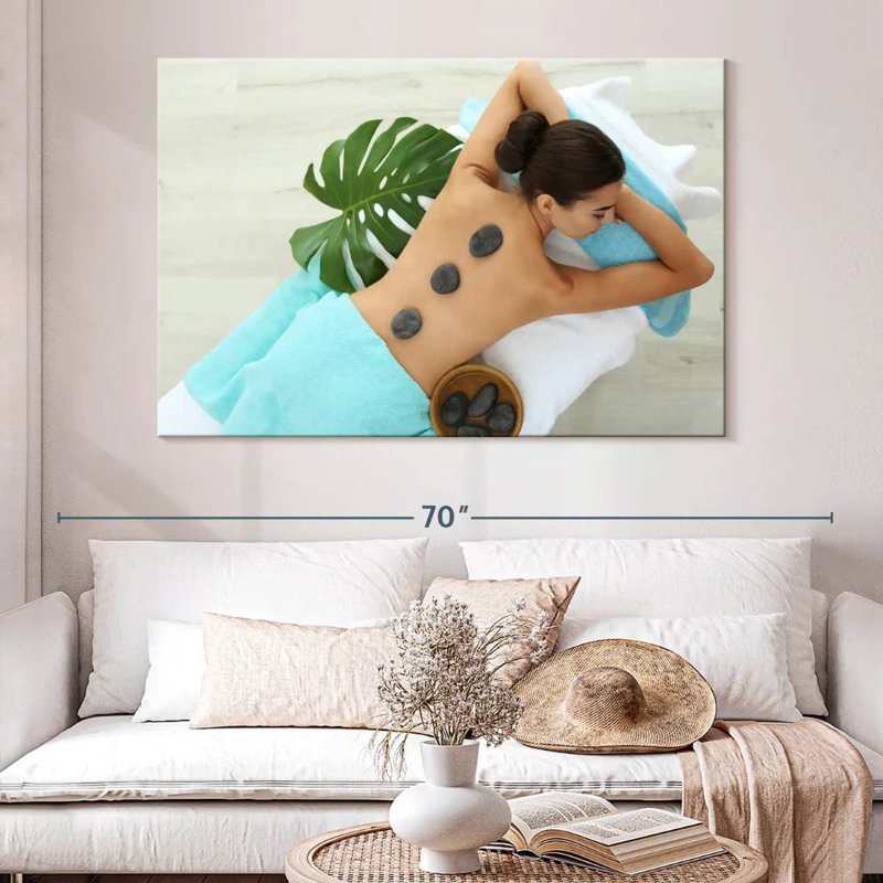 Massage aux pierres de basalte Kerrick Spa, H 30 po x l 45 po