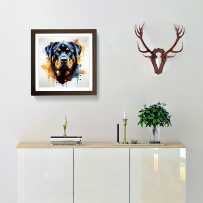 Rottweiler Conceptual - Single Picture Frame Print on Wood
