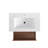 30"  reddish brown  Wall Mounting Bathroom Vanity, Soft Close  2 Drawer