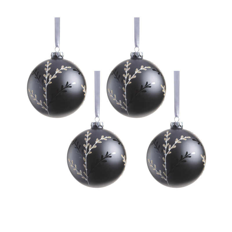 Ensemble de boules en verre Patrin, H 4,75 po x l 4,75 po x P 4,75 po, 4