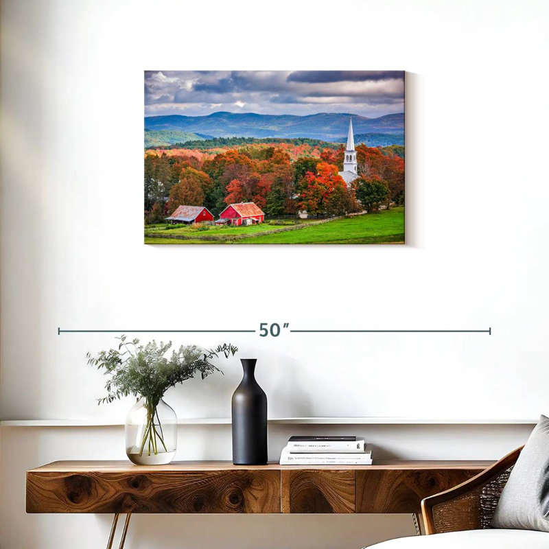 Alvord magnifique Peacham en automne, H 20 po x l 30 po