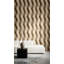 Décoration murale abstrait en relief à motif de vagues abstraites pierre beige-126556209