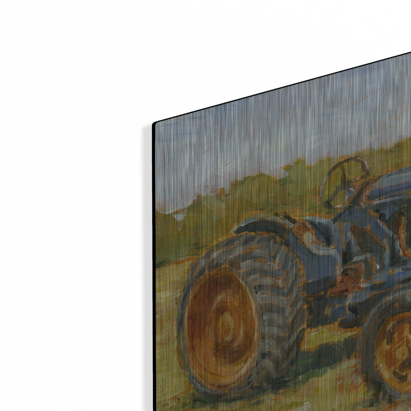 Art mural en métal Rosalind Wheeler «Rustic Tractors 3» par Ethan Harper, H 12 po x l 16 po