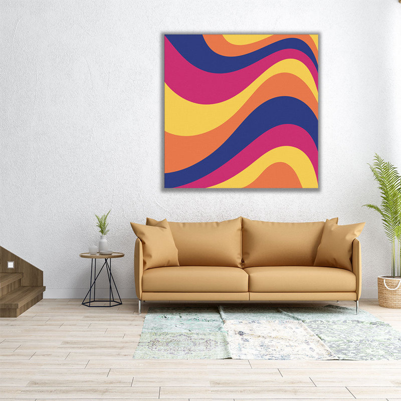 «Groovy Waves», reproduction d'art sur toile, H 30 po x l 30 po