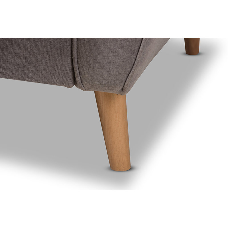 Canapé à accoudoirs évasés de 79,13 po Irven, Gris clair