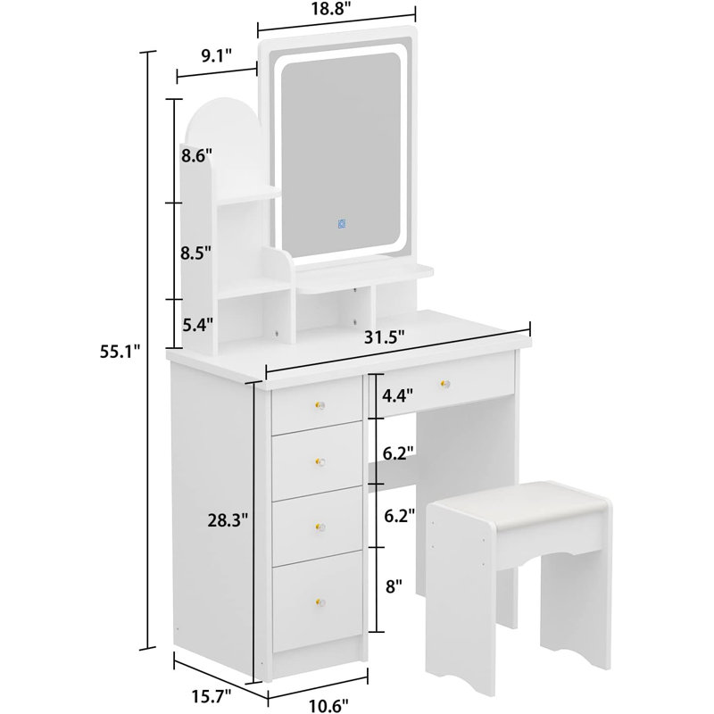 Dressing Table with Mirror