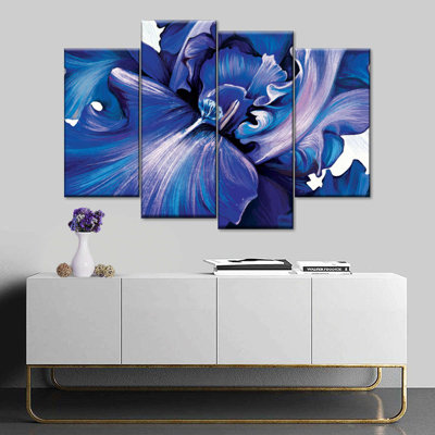 Orchidée sur toile, reproduction de 4 pièces