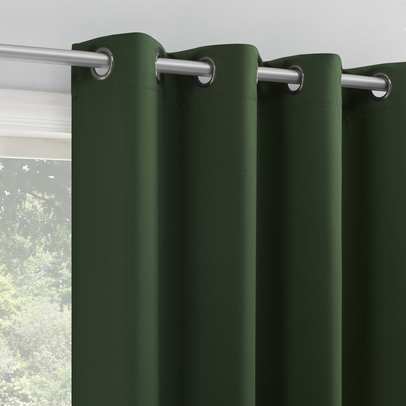 Burrier Wayfair Basics Blackout Grommet Curtain Panel, 40" W x 84" L, Evergreen