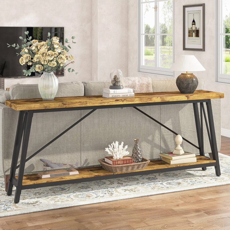 Console industrielle 70,9 po, Brun rustique