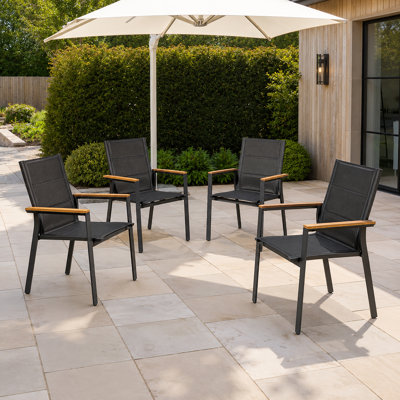 MIMO 4-Piece Aluminium Dining Chair Set