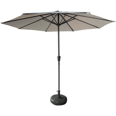 Aluminum Patio Umbrella with Crank Lift and Tilt