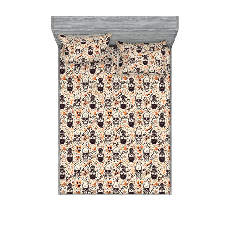 Ensemble de taie décorative Ambesonne, Ensemble de draps pour très grand lit californien