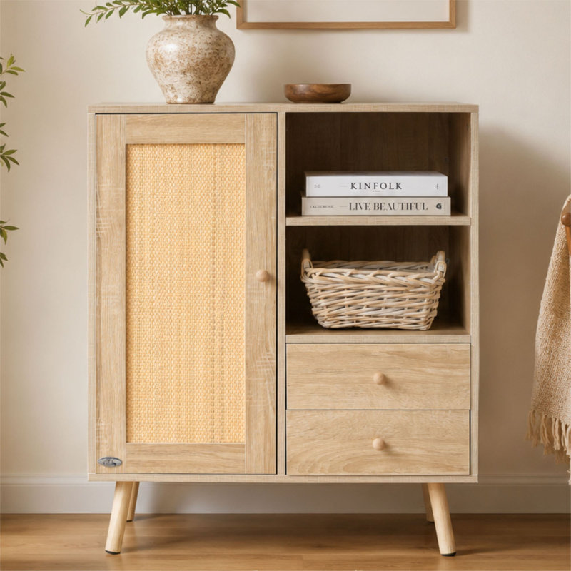 Allissa Wicker/Rattan Rectangle Accent Cabinet
