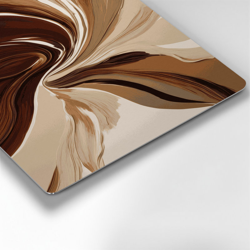 Lyrical Abstraction 27, art mural en métal beige, H 20 po x l 30 po