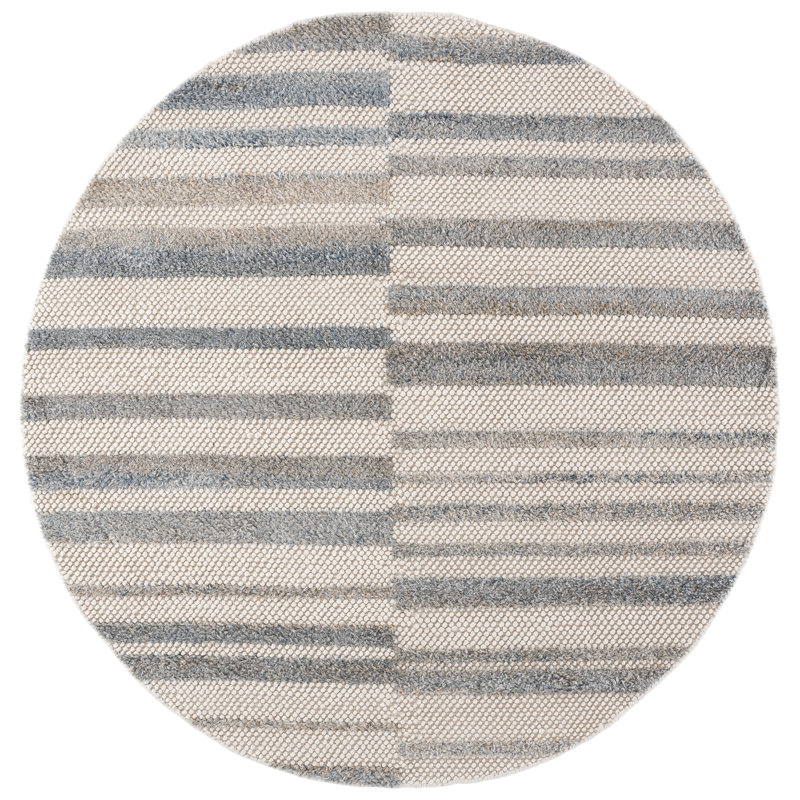 Natura 231 Hand Loomed 60% Wool; 30% Pet Yarn; 10% Cotton Abstract Rug, Round 6'