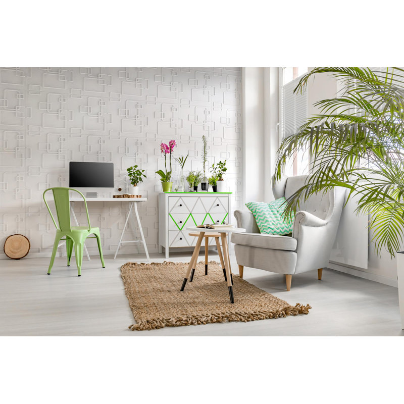 Panneau mural en plastique blanc 19,68 po x 19,68 po
