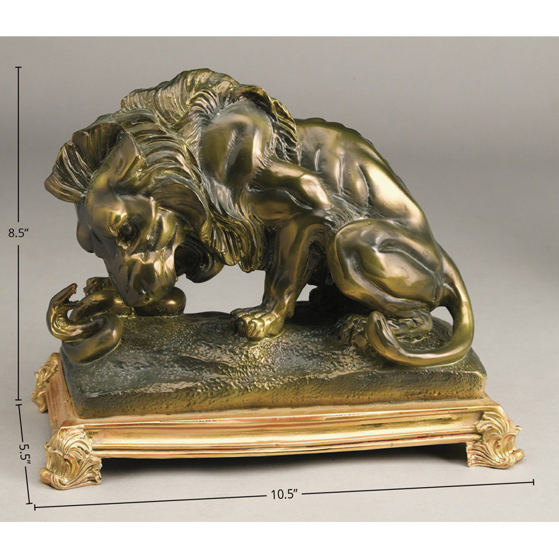 Figurine de lion et de serpent Steverson
