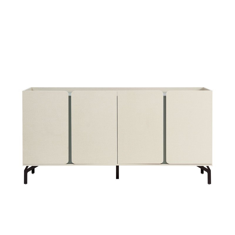 Buffet 60 po avec 4 armoires Tallie, Crème