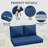 Wynee Outdoor 5'' Loveseat Cushions Bench Seat / Back Cushion, Only Cushions-2095870923
