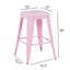 Tabouret à hauteur de comptoir 24 po, ensemble de 4 tabourets de bar en métal sans dossier, empilable, amovible et facile à assembler, pour économiser de l'espace pour un îlot de cuisine / bar / café / salle à manger-1258414946