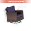 2 repose-pieds en rotin de patio 2 pièces, repose-pieds en osier d'extérieur avec coussin amovible et structure en acier-1059568567-1059568565