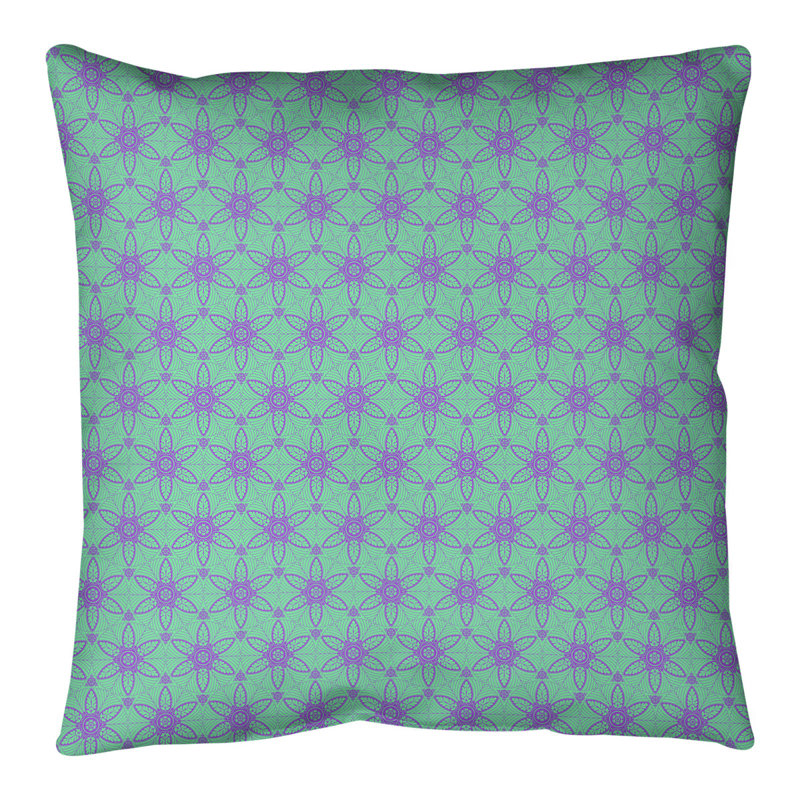 Coussin de sol Katelyn Elizabeth, H 36 po x l 36 po, Vert / Mauve