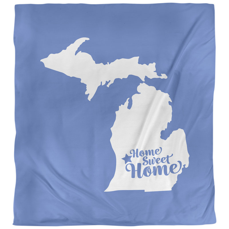 Housse de couette simple pour la maison Grand Rapids, Bleu, Microfibre